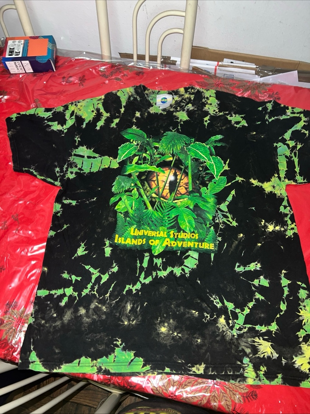Vintage Universal Studios Jurassic Park I came Face To Face w/T-Rex Mens Sz XL